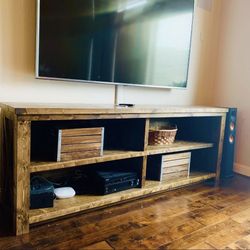Custom TV Stand Cabinet Entertainment Center TV Lift Modern Rustic Farm House Barn Doors Console Handmade Restorations hardware Insp. Bookshelves 