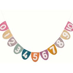 Kid's felt number garland