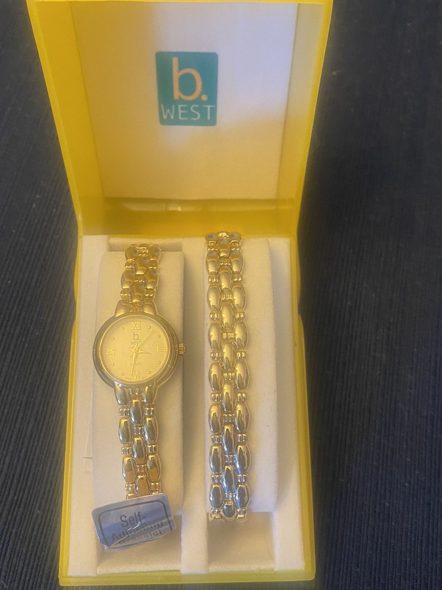 B West Vintage Gold Watch And Bracelet