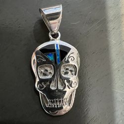 Navajo Native Silver Pendant Sterling Silver Silver Buffalo 