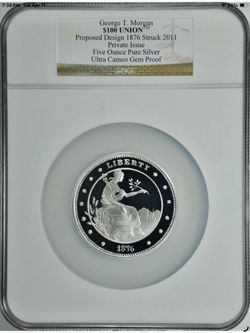 NGC Graded 5 Oz Silver Round.