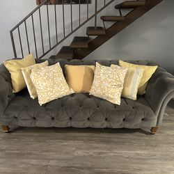 Grey Tuffed Couch, Gray Sofa