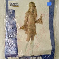 Disco Dolly Mini Dress Headscarf And Peace Necklace