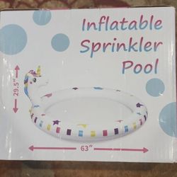 Hony inflatable sprinkler pool unicorn