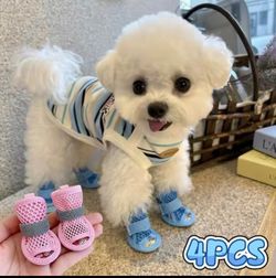 Small Dog Mesh Shoes 4-Pack