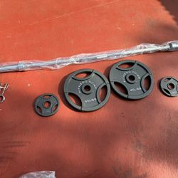 7ft Olympic 2 Inch Barbell With 45x2 5x2 