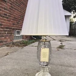 Hand blown crystal lamp (never used!)