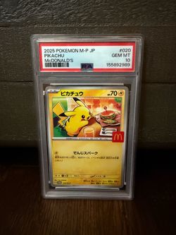 2025 POKEMON JAPANESE M-P PROMO MCDONALD'S #020 PIKACHU PSA 10