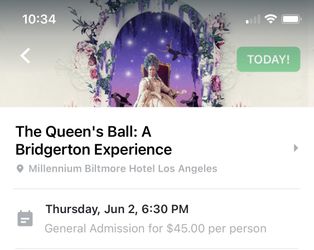 $40 Bridgerton Ticket for Tonight! Less Crowded Than Wkend! 