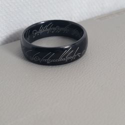 Black Lord of the Rings Wedding Ring Size 12