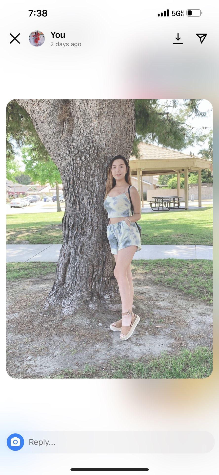 Blue Tie Dyed Short Set