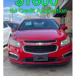 2016 Chevy Cruz No Credit Application 