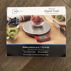 Mainstays Stainless Steel Round Digital Scale