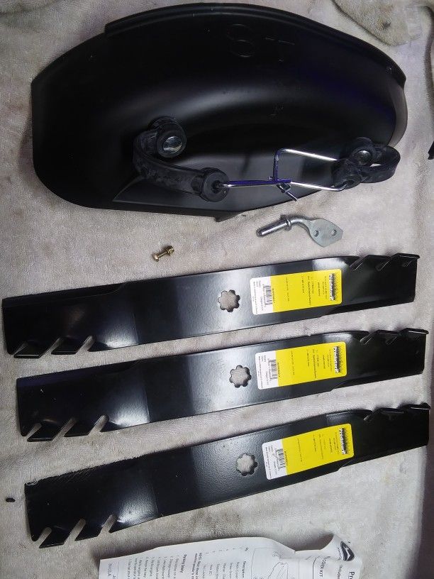 John Deere 48 Inch Deck Mulching Cover Plus Three Predator Mulching Blades