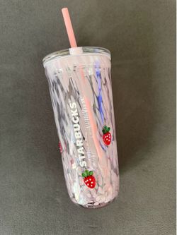 Starbucks strawberry glass Tumbler