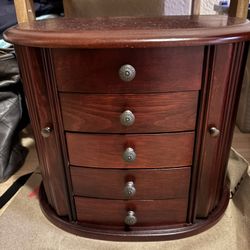 Large Wooden Jewelry Box 