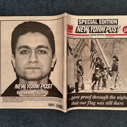 Vintage New York Post newspaper after the towers fell