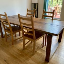 IKEA MÖRBYLÅNGA Dining Table & 8 IKEA KAUSTBY Chairs Set