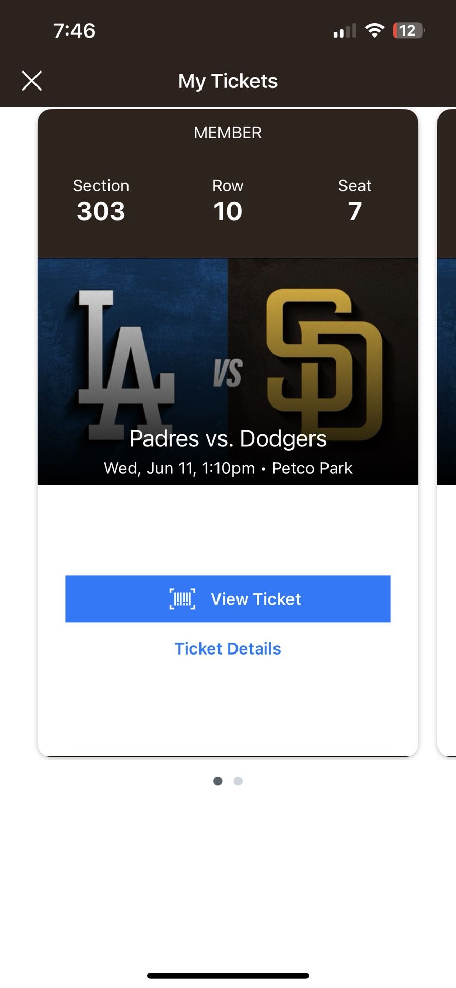 PADRES VS DODGERS TICKETS