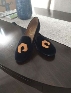 Stubbs & Wooton Orange Motif, Black Velvet, men’s Size 11. Brand new in box, never worn. $250 OBO