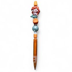 Ariel Mermaid Disney Beaded Mechanical Pencil Orange