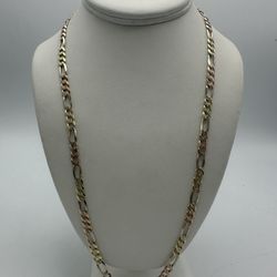 4kt Tri-Color Figaro Link Chain