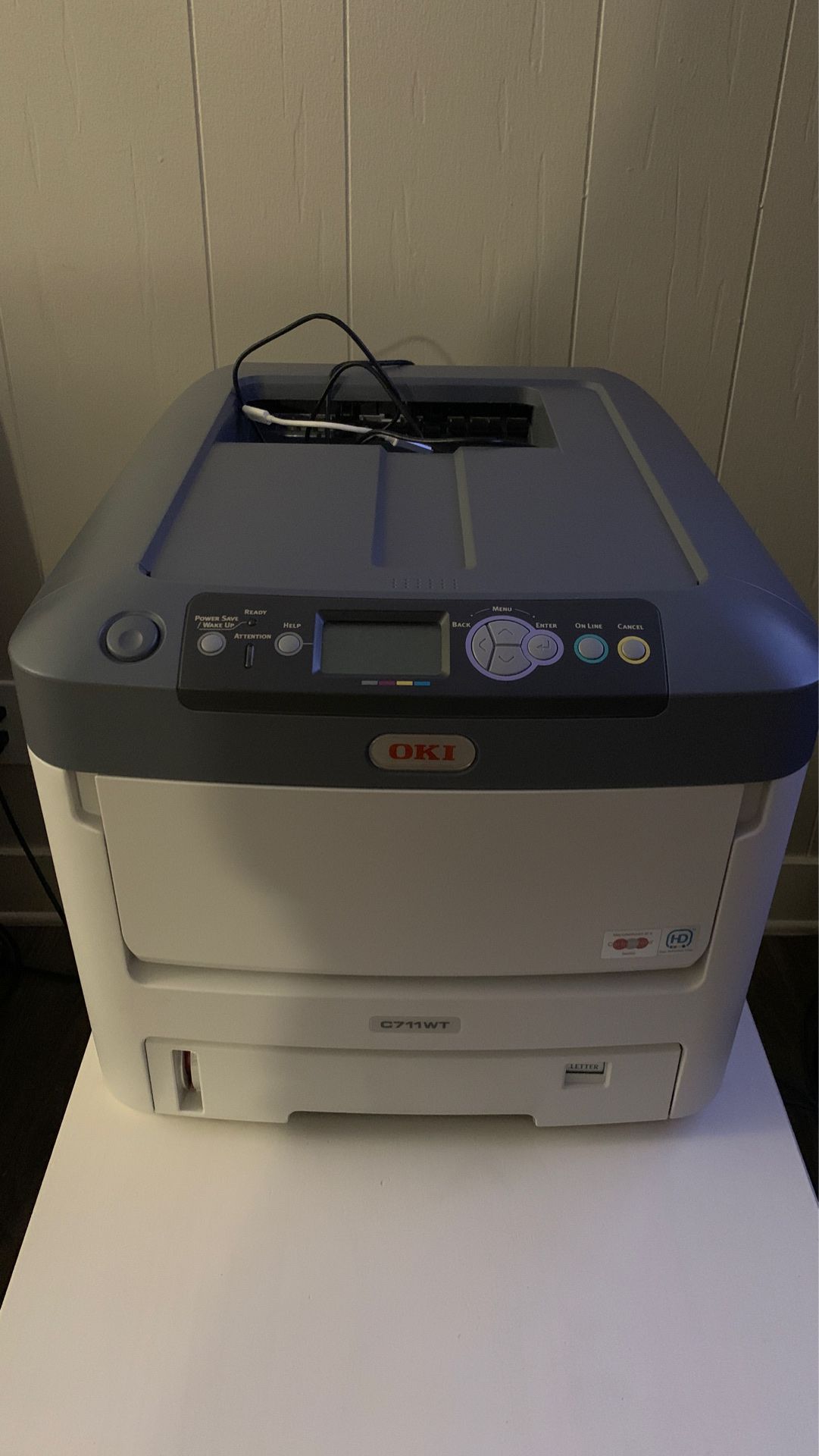 Oki white toner printer