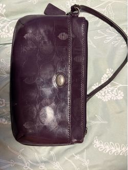 Purple Coach Wristlet