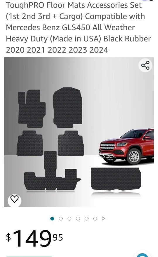 ToughPRO Custom Fit Floor Mats Compatible with Mercedes Benz GLS450 Retail $150