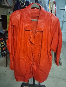 Women's Red Leather Jacket