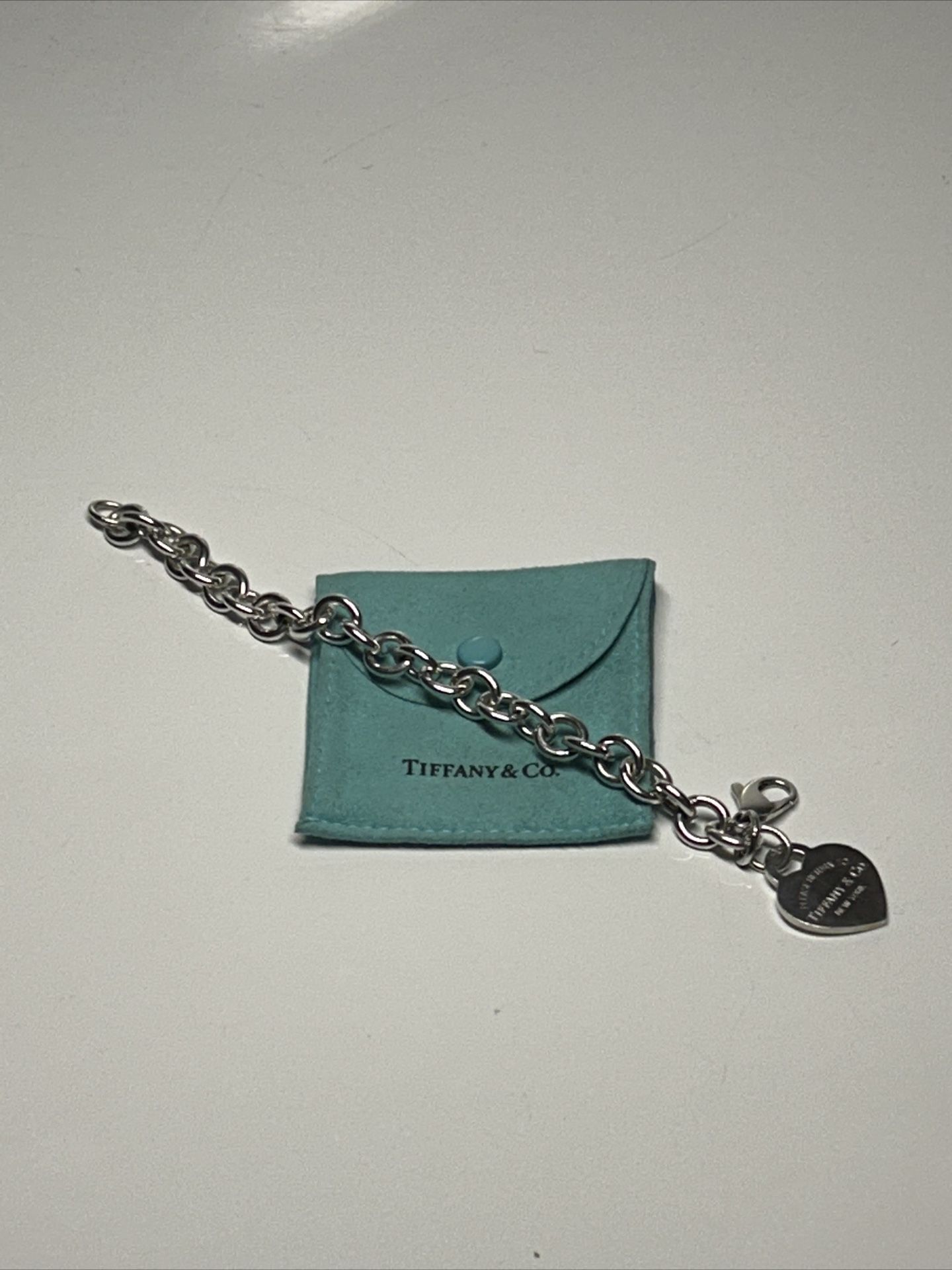 Authentic Return to Tiffany & Co. Heart Tag Charm Bracelet 925 Sterling Silver