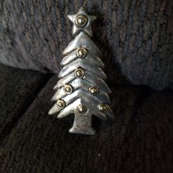 Christmas Brooch Of Metal 