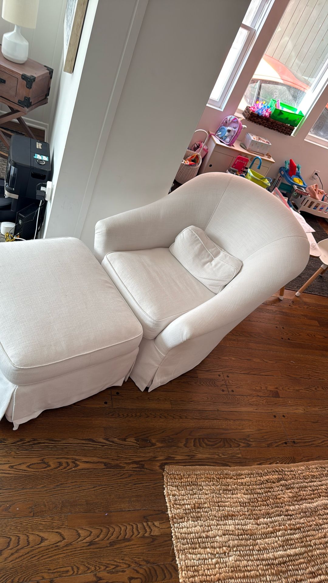Chair with ottoman