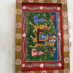 Design From India Hand Paint On Solid Wood With Handles