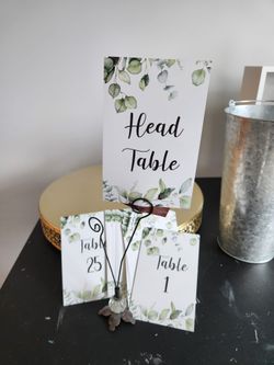 Table Assignment Cards