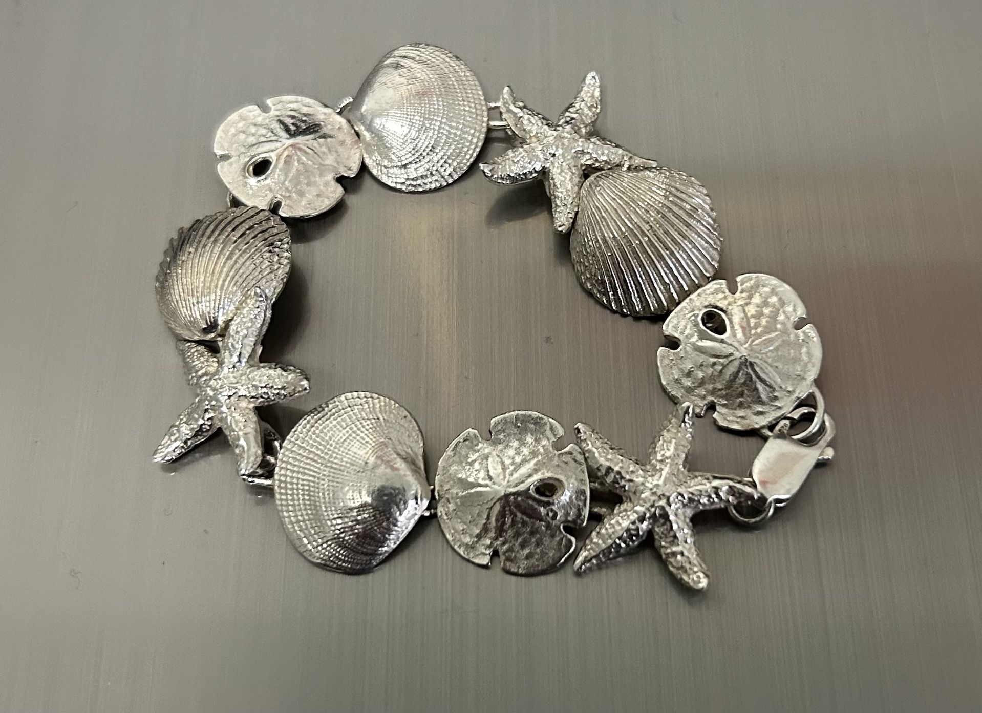 sterling silver seashells, starfish Bracelet 925