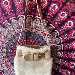 Vintage AROS Purse – Genuine Lambswool & Leather – Made in Australia – Late 1960’s-Early 1970’s