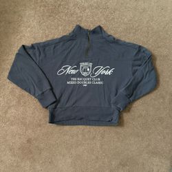 Hollister Cropped Quarter Zip (S)