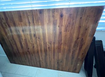 hard real wood dining table and 4 chairs set