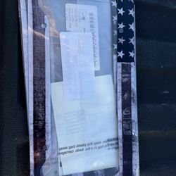 Metal License Plate Frames Flag