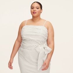 Kate Spade New York x Target mini polka dot ruched linen tank top Medium- NWT