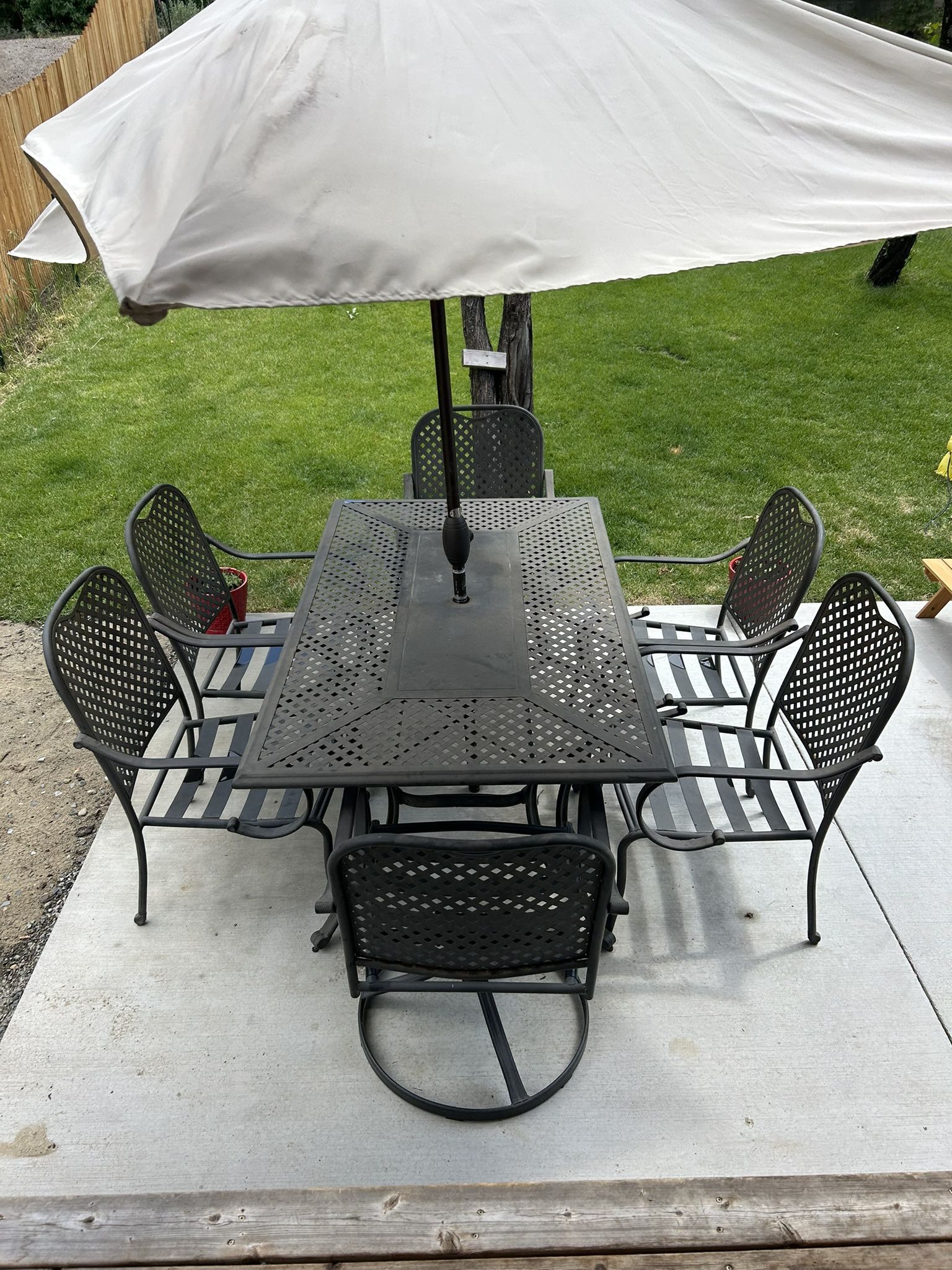 Patio Furniture Set Seats 6 People 