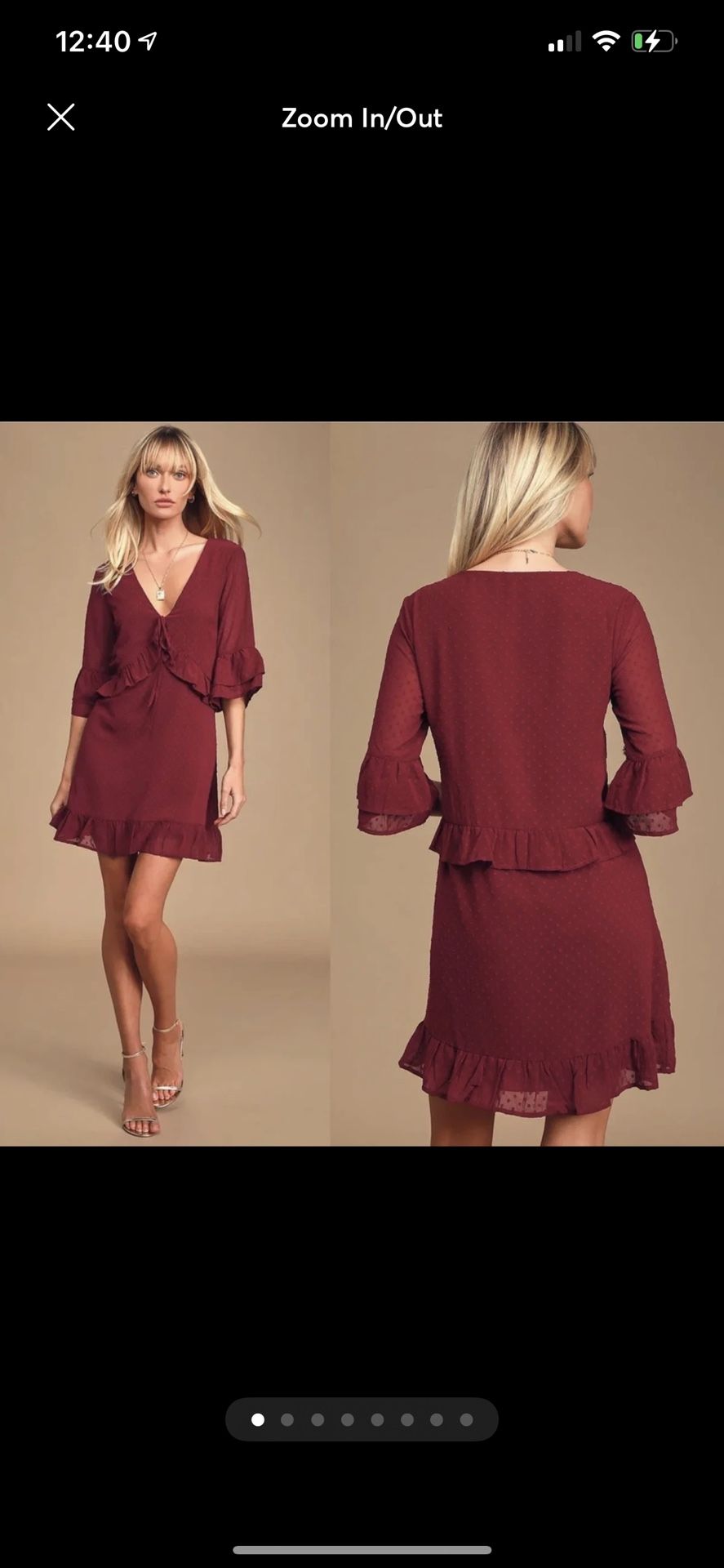 Lulus Wine Shift Dress