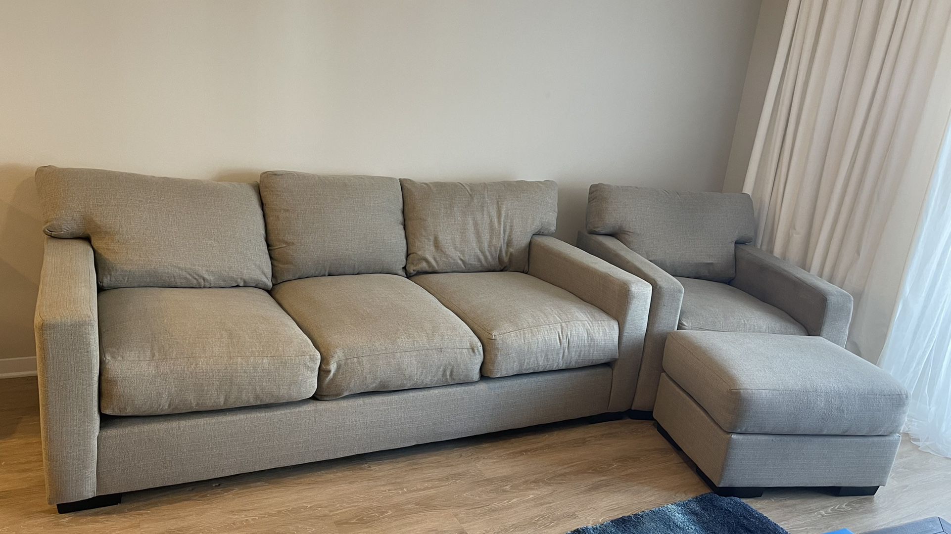 4-piece Gray/Tan Couch Set