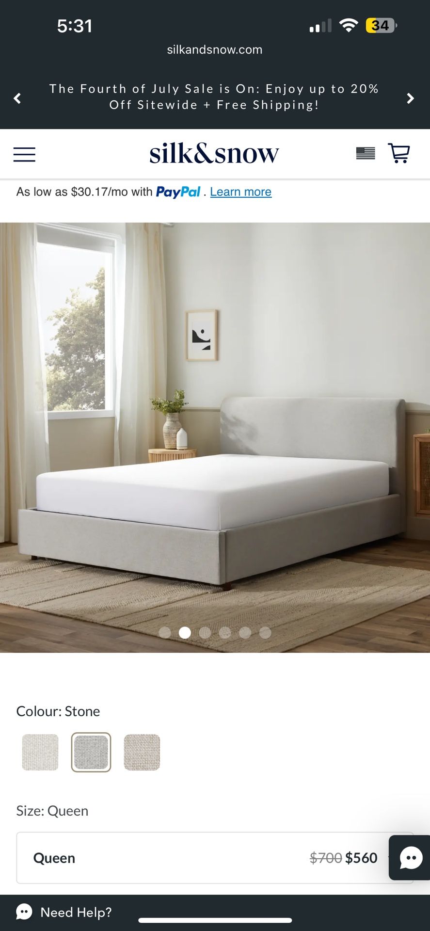 Queen Storage Bed + Bed Frame