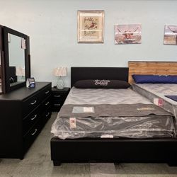 🥳Flash Deal🥳Brand New Queen Bed Frame+Dresser+Mirror+Nightstand $499, Delivery Available 