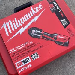 Milwaukee M12 12-Volt Lithium-Ion Force Logic Cordless ProPress Pro Press Tool Kit 3x Jaws w/ 2x 1.5 Ah Battery & Case  $1499  New