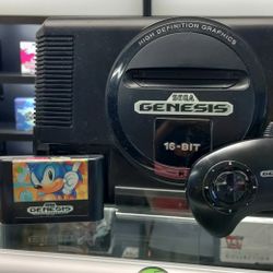 Sega Genesis Model 1 With Sonic The Hedgehog 