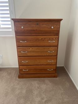 5 Drawer Oak Dresser