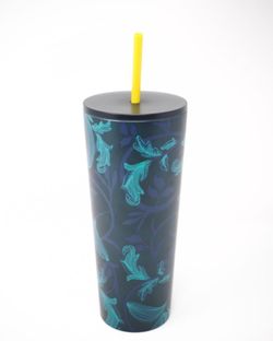 STARBUCKS 2021 24 OZ FALL EMERALD FLORAL STAINLESS STEEL TUMBLER/ NEW